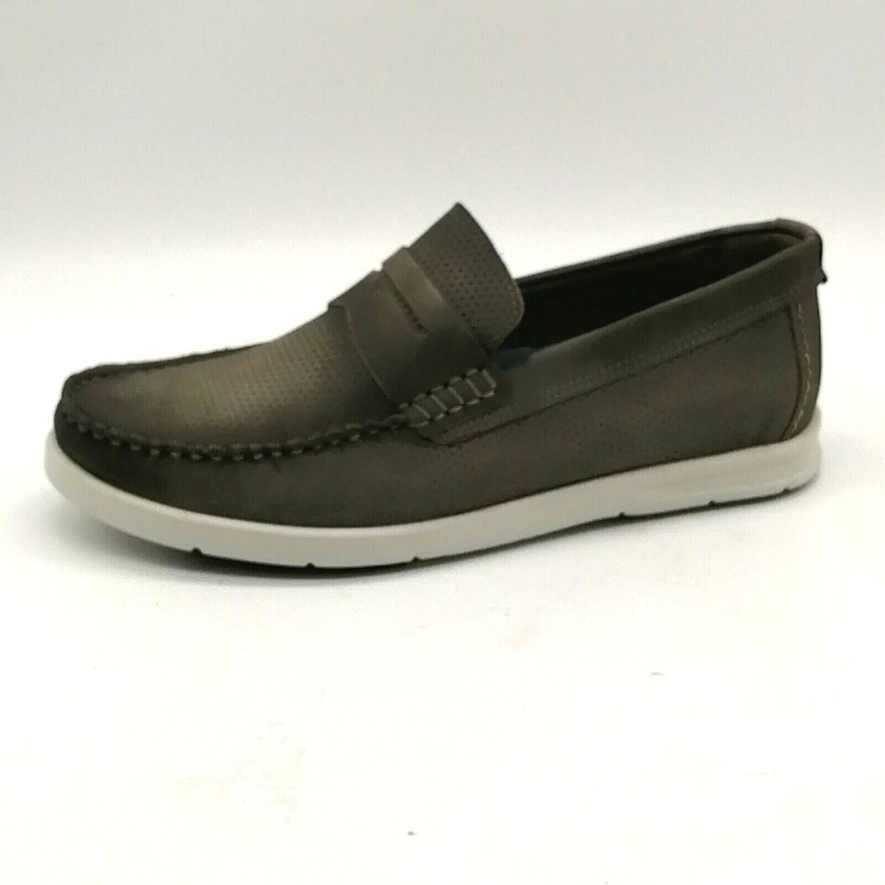 Driver Club USA Shoes Mens Southport Gray 8 Leather Penny Loafers Classic NEW